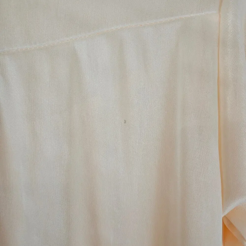 T.C‎ Fashion vintage robe peginoir tie front ruffles, pink orange sherbet XL
